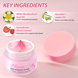 Lip Sleeping Mask,Moisturizing Lip Balm Containing Squalane and Jojoba Oil,Lip Care Cream That Provides Long-Lasting Moisture and Deep Nourishment,Fruity-Scented Lip Balm,Light and Non-Sticky.