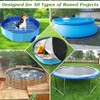 MEISHANG Round Pool Cover, 120 cm, Waterproof, Drawstring, Black/120-30, Oxford