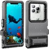 Craena Funda Protectora Profesional Subacuática para Teléfono, Carcasa Impermeable (Gris+Negro)