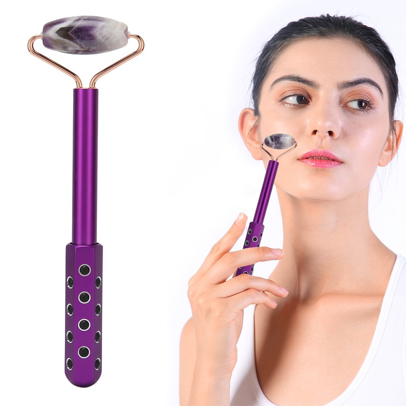 Germanium Stone Facial Massage Roller 2 in 1 Facial Skincare