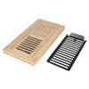Hardwood Red Oak Floor Register, Flush Mount with Frame, 4x10