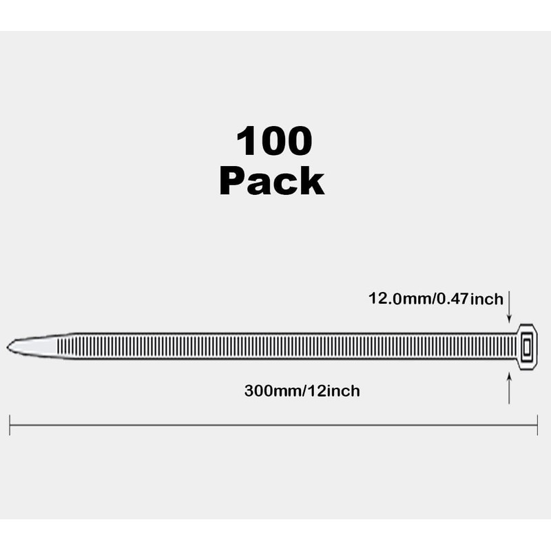 Oksdown 300 mm × 12.0 mm Wide Pack of 100