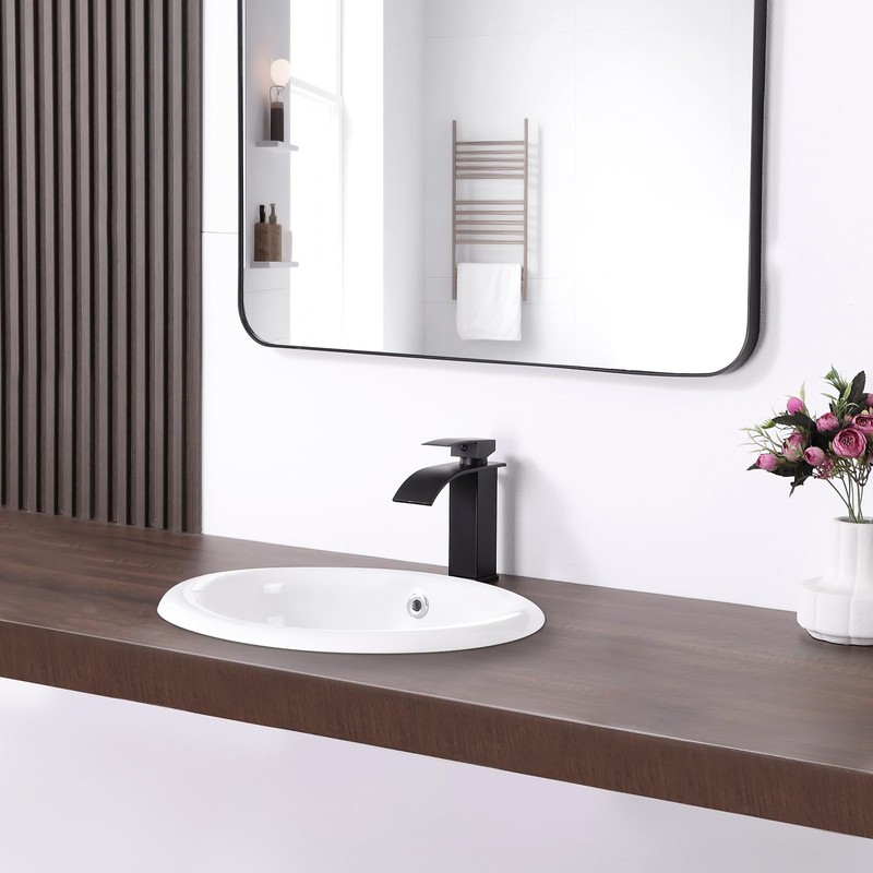 KARAMAG Bathroom Vessel Sink 18'' x 15'' Semi Recessed Bathroom