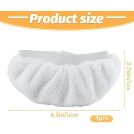 RODISHOMM Steam Cleaner Accessories, Universal Reusable Steam Mop Pads, Steam Shot Attachments, Handheld Steam Cleaner Washable Microfiber Cloth (4 PCS)