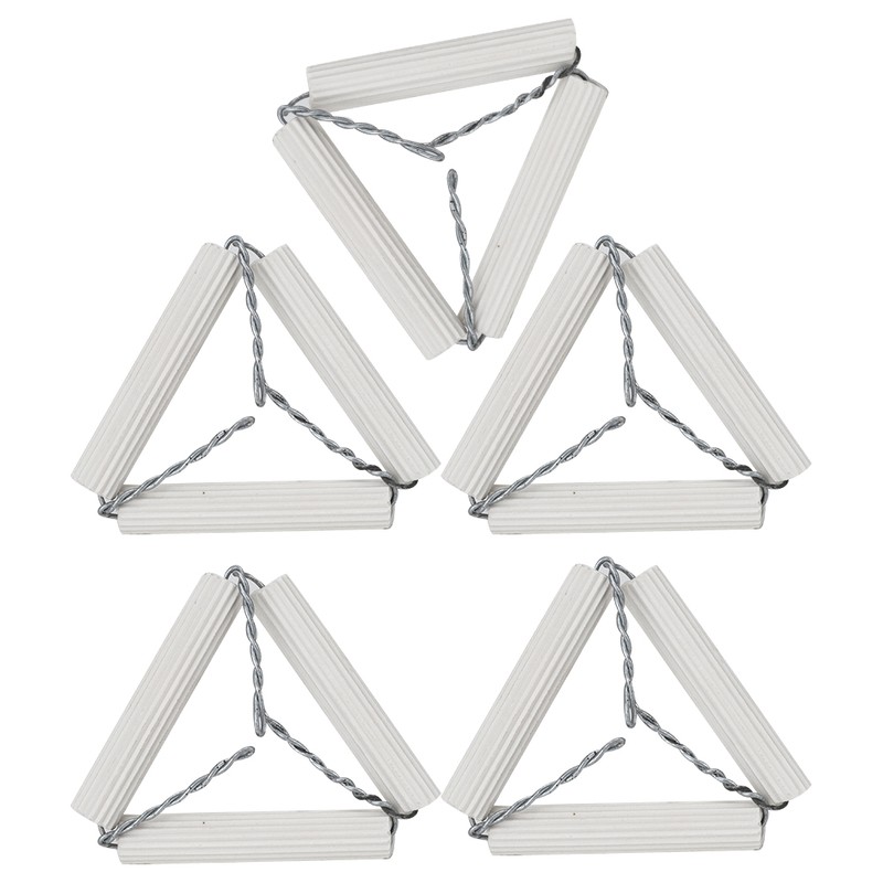 5pcs 65mm Lab Clay Triangle Crucible Holder Ceramic Pipes and