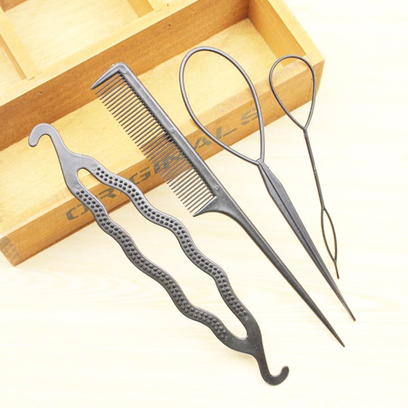 4pcs Hair Arrangement Stick Hair Braiding Kit Quick Beauty Salon