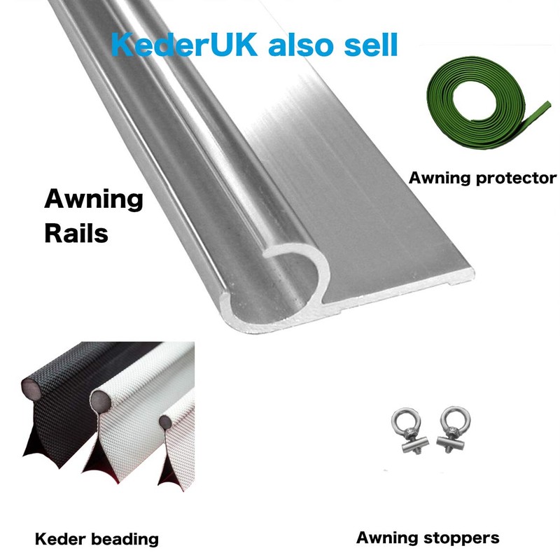 KederUk Awning Rail Piping 6 mm Double Flap + Solid
