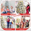 Byroce 6FT Unlit Snow Flocked Christmas Tree, Artificial Holiday Hinged