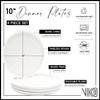 Vikko Salad Plate, Set of 4 White Plates, Bone China,
