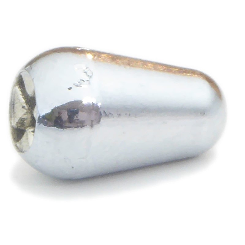 Silver/Chrome Guitar pickup switch tip knob