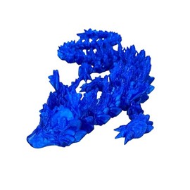 Flexi-Dragons - Durable MEGA Articulated 3D Printed Dragon Toy - Flexible and Stunning Design (Cherry Blossom) (Transparent Blue)