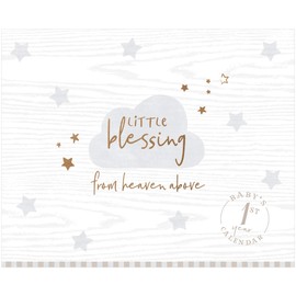 C.R. Gibson Little Blessing - Libro de recuerdos para el primer año del bebé, 11 x 18 pulgadas