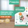 4x6 Removable Self-adhesive Vinyl Sticker Paper, Waterproof, 4R Size, Suitable