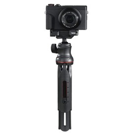 Hama Handy Stativ mit Bluetooth Fernauslöser (Selfiestick, Kamerastativ mit Handyhalterung, Reisestativ mit 3D-Kugelgelenk, 1/4 Zoll Gewinde für Smartphone und Spiegelreflexkamera) schwarz