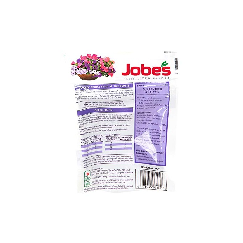 Jobe's Fertilizer Spikes for Flowering Plants (54 Spikes)
