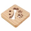 3D Night Lamp Bone Paw Print Pattern Hollow Design Wooden