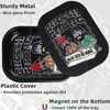 Metal Tray with Soft Magnetic Lid,Metal Small Tray with Spill