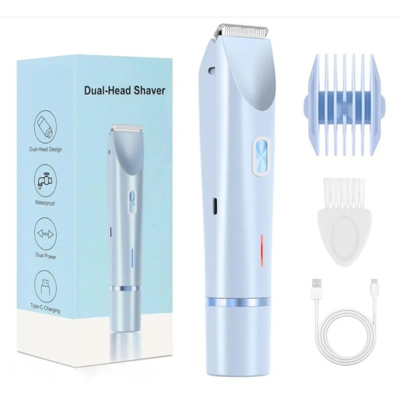 Women’s Electric Shaver for Body Grooming – Dual-Head Rechargeable Razor