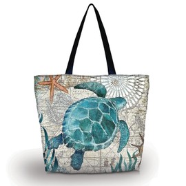 Aoksunova Shopping Bag Foldable Fabric Bag Printed Fabric Bag Tote Bag Design Foldable 43 x 35 x 10 cm