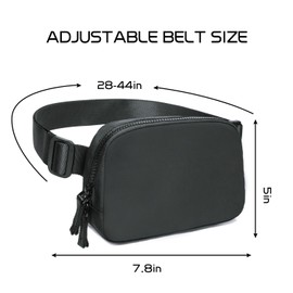 Belt Bag for Women Two-Way Zipper Fanny Pack Crossbody Bags for Women Fashion Waist Packs Cross Body Fanny Pack with Adjustable Strap Gifts for Teen Girls, Dark Grey, 7.8 * 2.4 * 5 inches, Mini Belt
