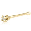 JULIETTE COLLECTION 14K Yellow Gold 1pt Round Diamond Prong Nose