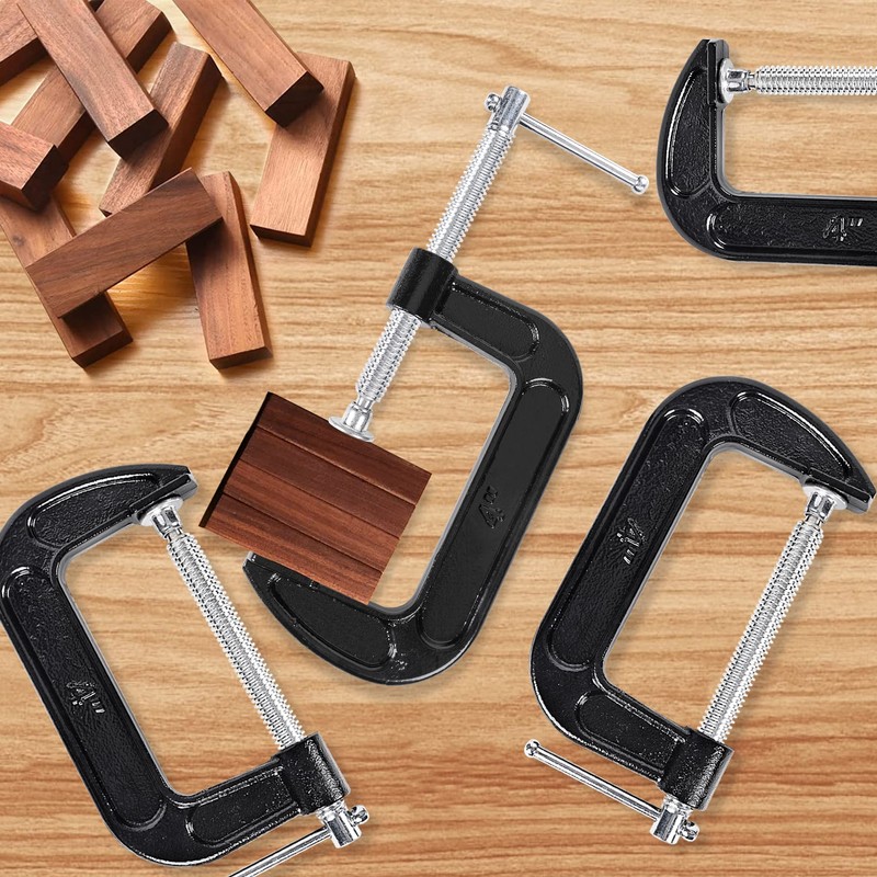 8 Pcs C Clamp 4 Inch Heavy Duty Steel C