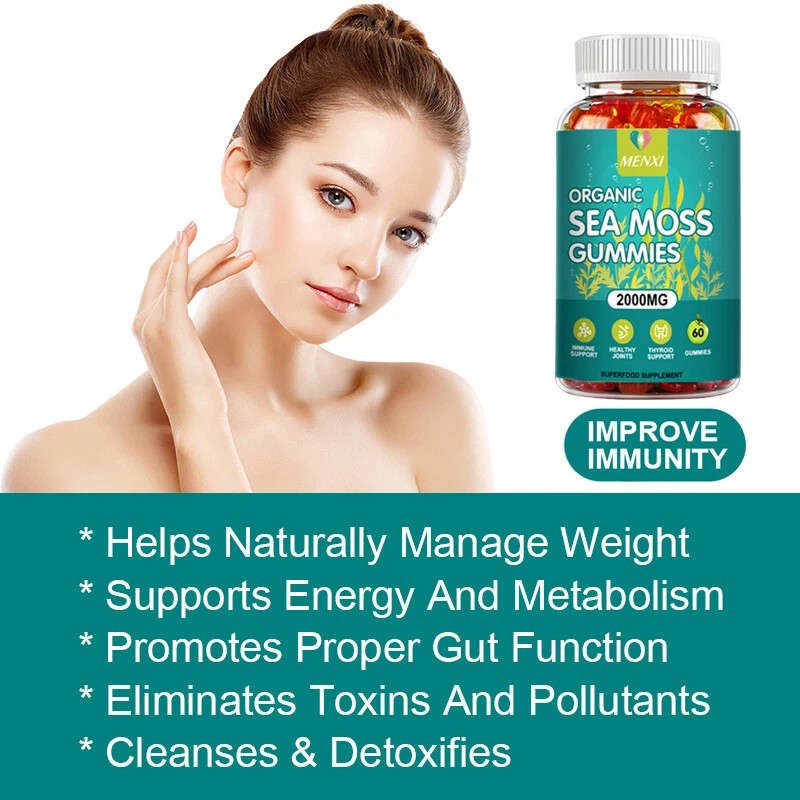 MENXI Sea Moss Gummies 2000mg , 100% Clean & Natural