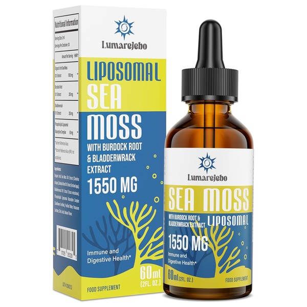 Liposomal Irish Sea Moss Drops 1550MG, with Burdock Root and