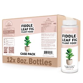 Fiddle Leaf Fig Plant Food for All Fig and Other Ficus Trees, Liquid Houseplant Fertilizer, CasePack Twelve 8oz Bottles (12 x 8 oz)