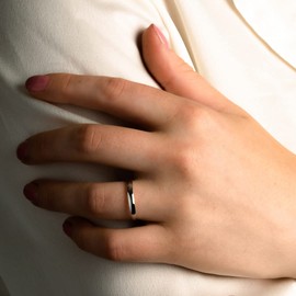 Dew Sterling Silver 3 mm D Section Plain Band Ring - Size - N