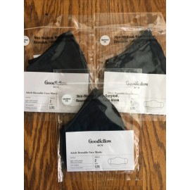GoodFellow 3 Pack GoodFellow Large X-large 2 Pack Fabric Face Covers Navy Blue & Black