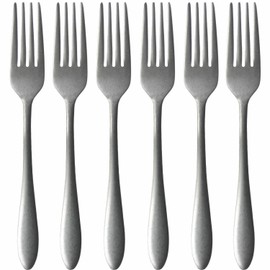Nagao Tsubamesanjo Dinner Fork, Aged, 5 Pieces + 1 Bottle, 7.3 inches (18.5 cm), 18-0 Stainless Steel, Made in Japan