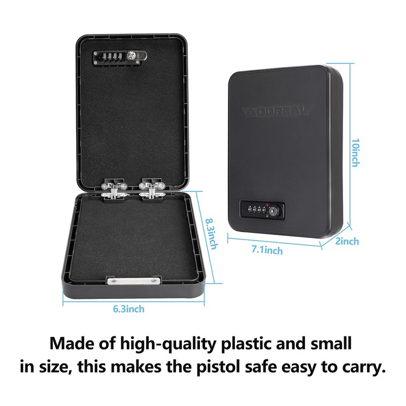 Adoreal Gun Safes for Pistols, Small Pistol Safe Handgun Portable