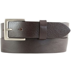 BELTINGER Belt made of full cowhide leather with antique silver belt buckle 3.5 cm | jeans belt for men and women 35 mm | chino belt or traditional belt, Brown, antique silver