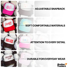 I Like My Girls A Little Bit Older Vintage Trucker Hat | Premium Snapback Baseball Hat for Men & Women (US, Alpha, One Size, Black)