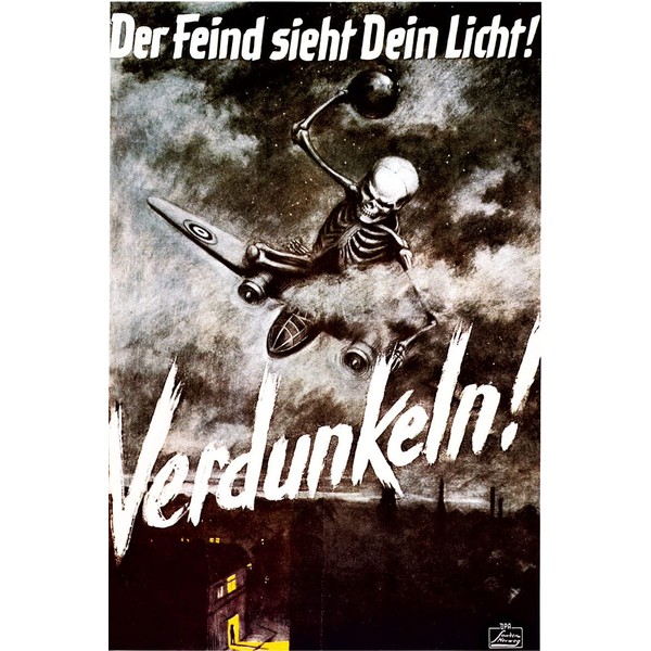 American Gift Services Der Feind Sieht Dein Licht German World War Two Poster Art 24x36
