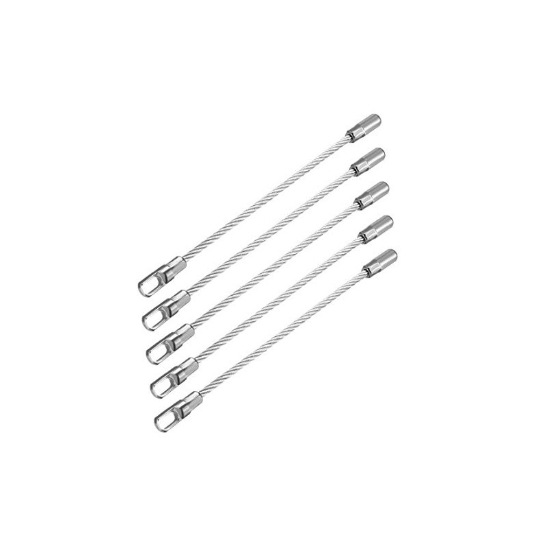 uxcell 5PCS 180mm/6-inch Flexible Fish Tape Replacement Leader Wire Cable