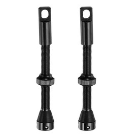 sourcing map 2pcs Tubeless Valve Stems 60mm Aluminum Alloy Tubeless Valve with 4 Hole and Removal Caps Super Light No Leak Durable Fit Most Bicycle Tubeless Rims, Black