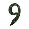 Die Cast Aluminum House Number, 3-1/2" #9