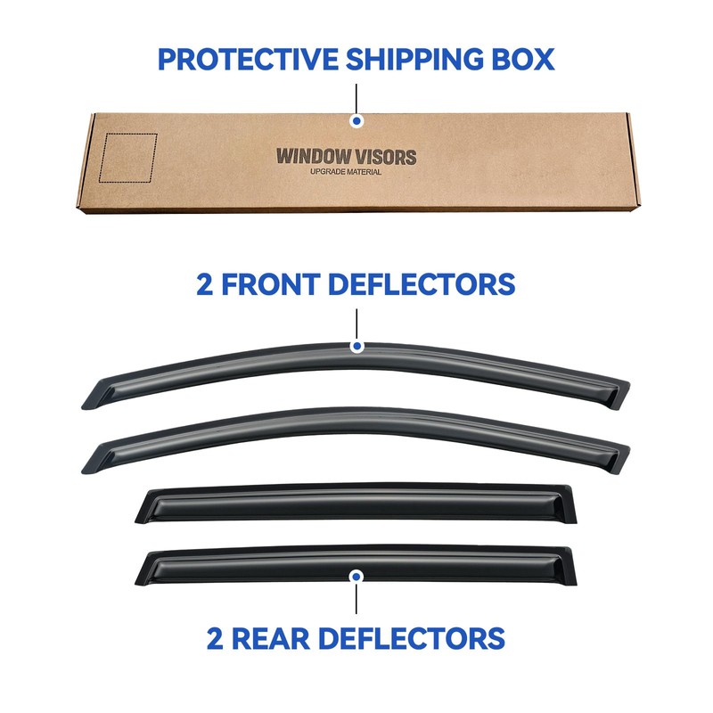 Window Rain Guards Shield for 2007-2013 Acura MDX, Window Vent