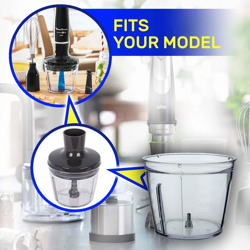 Hand Blender Bowl 500 ml MS-0A14423 MS-652185 for Moulinex for