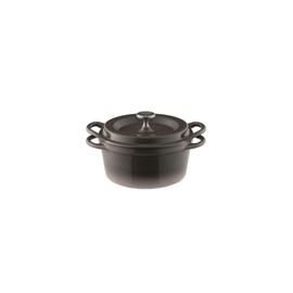 Vermicular Oven Pot | Non-Toxic Enameled Cast Iron Pot | 14cm (0.9 Qt) | Oven-safe | Induction-compatible | Dutch Oven | Made in Japan | Serves 1 | Pearl Brown