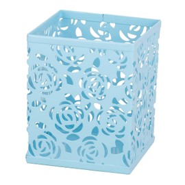 RICOO Pen Holder Desk, Pen Holder, Pen Box, Desk Organiser, Metal Office Organiser, Space Saving Office Organisation, Pen Holder, Light Blue