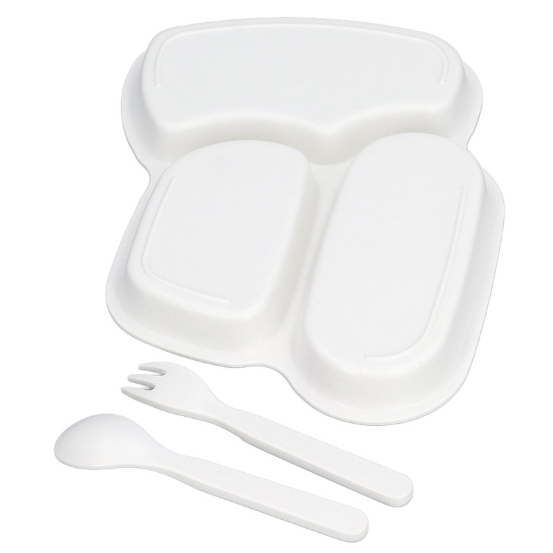 Children Tableware Set Cartoon Printed Unbreakable Divided Plate Toddler Eating