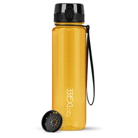 720°Dgree uberBottle Water Bottle, crystalClear Sports Bottle with Sieve, BPA-Free, for Sports, Gym, Fitness, Bike, Outdoors, University, Made of Tritan, Lightweight, Shockproof, Reusable – 1 L