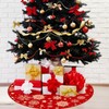 ANBOO Christmas Tree Blanket, Round, Red, 90 cm Large Christmas