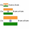 Set of 10 Flag Stickers India Car Sticker