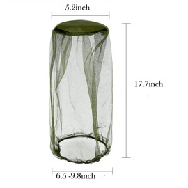 Mosquito Head Nets Gnat Repellant Head Netting, Protective Cover Mask Face Anti-Mosquito Bee Bug Insect Fly Mask for Fishing Hunting Hiking Camping