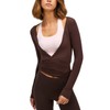 Ballet Wrap Tops for Women Y2k Long Sleeve Pilates Coquette