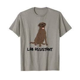 Lab Assistant Nerdy Chocolate Labrador Retriever T-Shirt